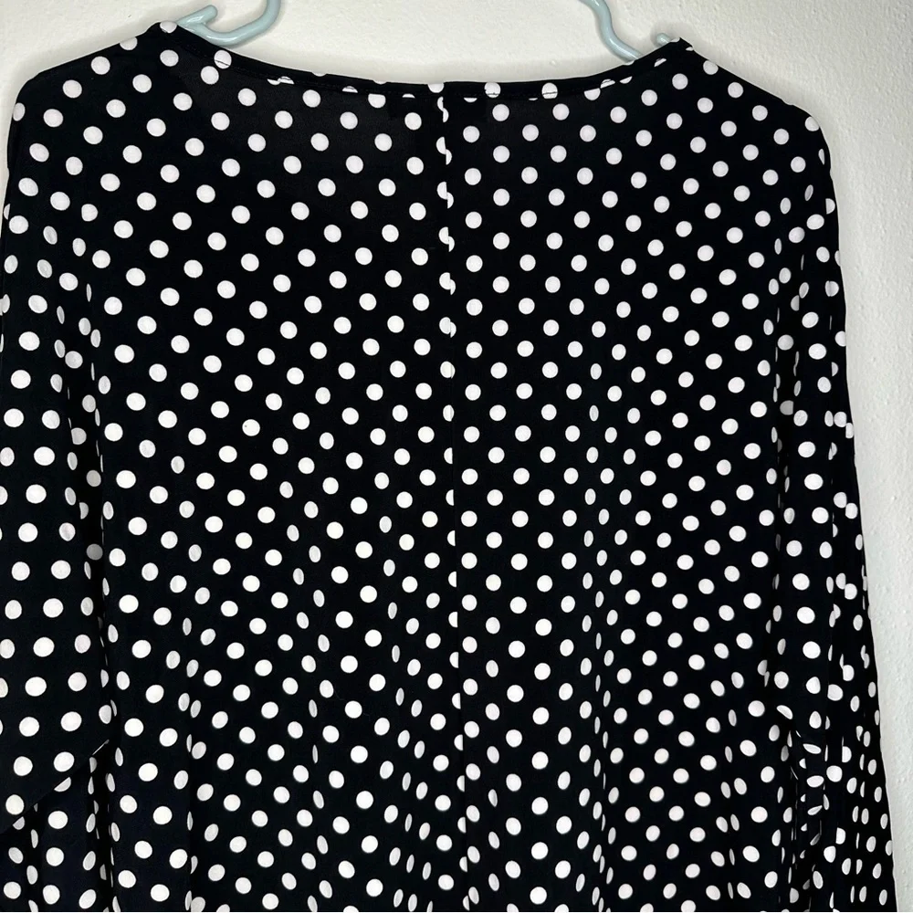 By Design Polka Dot Black Blouse Size XLarge - Picture 5 of 8